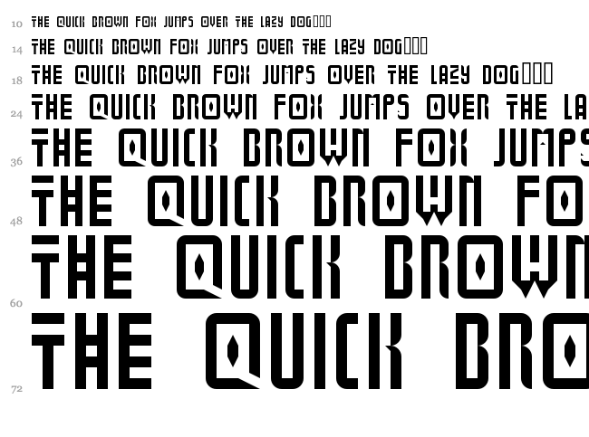 Bold Universe font waterfall